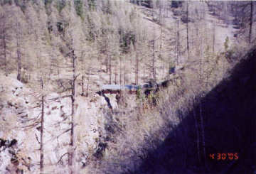 Hohsteg Covered Bridge near Zermatt. Photo by Lisette Keating April, 2005